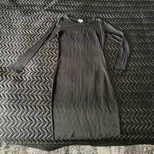 LuLaRoe Debbie Dress, Size XS, Solid Black, Long Sleeve Sheath, Bodycon Fit
